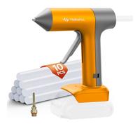 Tilswall 100W Cordless Hot Glue Gun, Compatible with DeWalt 18V/20V Batteries, Battery Not Included, 90s Fast Preheating, with 10PCS 0.43'' Glue Sticks for DIY Crafting and Home Repair, Yellow