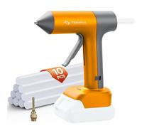 Tilswall 100W Cordless Hot Glue Gun, Compatible with Makita 18V Batteries, Battery Not Included, 90s Fast Preheating, with 10PCS 0.43'' Glue Sticks for DIY Crafting and Home Repair, Yellow