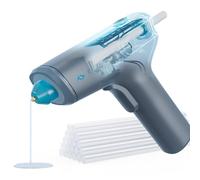 Tilswall 4V Cordless Hot Glue Gun 20Pcs 7mm x 140mm Glue Sticks, 15s Fast Preheat, Continuous Glue Dispensing & Dripless, Auto Shut-Off, 2900mAh USB-C Rechargeable for DIY Crafting, Home Repair