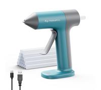 Tilswall 4V Cordless Hot Glue Gun with 20pcs 7mmx140mm Glue Sticks, 30s Fast Preheat, Auto Shut-Off, Child-Safe Nozzle, 2000mAh USB-C Rechargeable, Mini Glue Gun for DIY Crafts & Home Repair - Blue