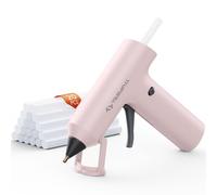 Tilswall Cordless Hot Glue Gun, Fast Preheating with 2000mAh Built-in Battery Cordless Glue Gun, 20 Premium Glue Sticks, Mini Glue Gun Ideal for Crafts, DIY Gift, Repairs W106s Pink