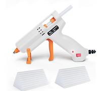 Tilswall Hot Glue Gun Kit, 50W Fast Preheating Mini Melt Gun with 75pcs Glue Sticks(130mm x 7mm),Perfect for Crafting, DIY, Art, Sealing, Home Repairs, Cards, and Glass, White