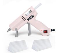 Tilswall Hot Glue Gun Kit, 50W Mini Glue Gun, Fast Preheating Hot Melt with 75pcs 130mm x 7mm Glue Sticks for Crafting, DIY, Art, Home Repairs, Glass and Fabric Pink