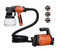 TILSWALL Paint Spray Gun Shark 800 HVLP Electric Paint Sprayer with 1300ml Container, 120 DIN-s Fence Sprayer with 4 Nozzles and 3 Spray Modes for Fences, Walls, Furniture and Sheds