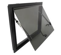 Tilt Window for Motorhome, RV Push out Windows, 650x 500mm Top Hinged Campervan Windows with Window Screen, Caravan Side Window, 65°Opening Angle, Tempered Glass, for Motorhome Caravan Van Motorhome