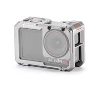 TILTA Action 5 Pro Cage, Full Camera Cage Compatible with DJI Osmo Action 5 Pro, Action 4 and Action 3 with 1/4”-20 with Locating Pins and Cold Shoe Receiver - Titanium Gray TA-T72-FCC-TG