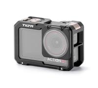 TILTA Action 5 Pro Cage, Full Camera Cage Compatible with DJI Osmo Action 5 Pro, Action 4 and Action 3 with 1/4”-20 with Locating Pins and Cold Shoe Receiver - Black TA-T72-FCC-B