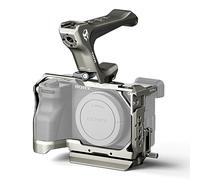 TILTA Camera Cage Compatible with Sony A6700, with Cooling System, Compact NATO Top Handle and 18mm NATO Rail Attachment Lightweight Kit - Titanium Gray TA-T54-A-TG