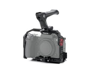 TILTA Camera Cage for Fujifilm X-H2 X-H2S, with Manfrotto Quick Release Plate, Compact NATO Top Handle and Lens Adapter Support, Camera Video Cage Film Movie Making Basic Kit TA-T36-A-B