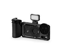 TILTA Khronos iPhone 17 Pro Max Case Street Snap Kit, Phone Cage Compatible with iPhone 17 Pro with Focus PD Handle, Magnetic Polarizer and LED Panel - Black TK-IP17-PMA-B