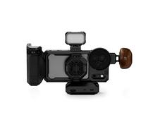 TILTA Khronos iPhone 17 Pro Max Case Ultimate Kit, Phone Cage Compatible with iPhone 17 Pro with Focus PD Handle, Cooling System and Circular Wooden Handle - Black TK-IP17-PMB-B