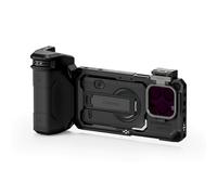 TILTA Khronos Phone Cage Compatible with iPhone 16 Pro with Focus PD Handle, Quick Release Filter Tray and Magnetic FSND Filter Handheld Kit - Black TK-IP16-PA-B