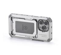 TILTA Khronos Phone Cage for iPhone 15 Pro Max, Aluminum Alloy Mobile Video Rig, Smartphone Case Stabilizer for Video Recording/YouTube/Live Streaming/Vlog/Videography - Titanium White TK-IP15-PMFC-TW