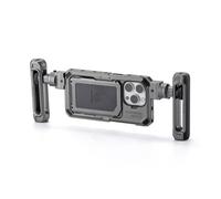 TILTA Khronos Phone Cage for iPhone 15 Pro with Adjustable Handle, Aluminum Alloy Mobile Video Rig, Smartphone Case Stabilizer for Video Recording/YouTube/Vlog - Space Gray TK-IP15-PA-SG