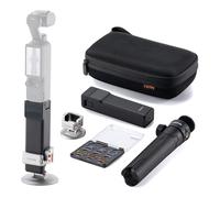 Tilta Pro Creator Super Kit for DJI Osmo Pocket 4 - 5000mAh Power Bank Grip, Quick Release Mini Selfie Stick Tripod, Carrying Case, Magnetic Mount Titanium White, 6-Piece Filter Set, TA-T96-D
