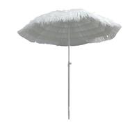 Tiltable Hawaii Parasol 200cm, Garden Umbrella, Tropical Hawaiian Straw Sunshade For Outdoor Balcony Patio Beach(White)