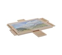 Tiltable Puzzle Board Jigsaw Mat Drawers Surface Organiser 1000 Pieces Wooden