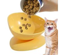 Tilted Cat Bowl, Anti-Tip Water Dispenser 200 ml | 15 Degree Tilted Water Bowl | for Cats and Puppies Indoor Outdoor Travel