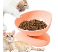 Tilted Cat Bowl, Anti-Tip Water Dispenser 200 ml, Raised Bowl Inclined to 15 Degrees - for Cats and Puppies Indoor Outdoor Travel