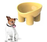 Tilted Cat Food Bowls, Protects The Neck from Upsetting, Raised Dog Bowls for Small Dogs, Cute Leg Shapes, Adds a Fun Element to Pet's Feeding Time (Lemon Yellow)