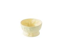 Tilted Cat Water Bowl Ceramic Cat Food And Water Bowls Wide Cat Food Bowl Feeding Watering Supplies For Flat-Faced Cats(Yellow,13 CM*7.5 CM)