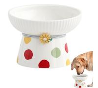 Tilted Elevated Cat Bowls, Elevated Food and Water Bowls, Cat Food Bowl for Small Dogs, Flat-Faced Cat Bowls, Pet Feeding Station 15x10.8x11.2cm/5.91x4.25x4.41 inches for Small Dog, Fat Faced Cat