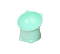 Tilted Elevated Cat Food Bowl - Anti-Vomiting Raised Pet Feeder, Ergonomic Slanted Design for Neck Comfort and Better Digestion, 100% Recycled Plastic, Suitable for Cats and Small Dogs