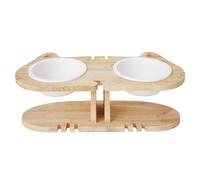 Tilted Feeding Bowls for Cats, Feeder with Protection of the Cervical Spine, Slanted Raised Feeding Bowls for Indoor, Floor, Living Room and the