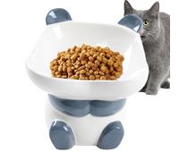 Tilted Feeding Bowls for Dogs - Tilted Raised Panda Shape Ceramic Cat Feeder - Multifunctional Heat-Resistant Cartoon Dog Feeder for Prevents Overeating, Excessive Head Bowing
