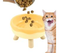 Tilted Raised Feeding Bowls for Cats, Tilted Feeding Bowls for Cats, Raised Feeding Bowl in Design for Stress-Free Eating, Dirt-Free, Non-Slip, Backflow Prevention, Slanting Cat