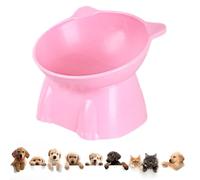 Tilted Tall Cat Bowl - Elevated Ct Food Bowll Non-Slip, Raised Pet Food Dish with Lid for Digestion | Elevated Cats Bowls for Prevent Neck Whisker Fatigue Backflow Prevention