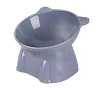 Tilted Tall Cat Bowl - Elevated Ct Food Bowll Non-Slip, Raised Pet Food Dish with Lid for Digestion | Elevated Cats Bowls for Prevent Neck Whisker Fatigue Backflow Prevention
