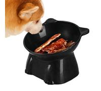Tilted Tall Cat Bowl - Elevated Feeding Dish, Stress-frees Eating | Non-Slip Raised Pet Bowl, Angled Food Stand, Whisker Relief, Anti-Spill Slanted Cat Feeder, Comfortable Height For Easy Digestion