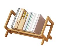 Tilting Bookcase - Desk Bookcase 13 x 9.6 Inches, Versatile Use | Natural Material Desk Shelf Organizer Display Stand with Ease, Shelf Storage Rack