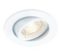 Tilting Round Recess Ceiling Down Light White 95mm Flush Gu10 Lamp Fitting