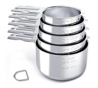 TILUCK Stainless Steel Measuring Cups Set,Kitchen Gadgets for Cooking & Baking,Set of 5