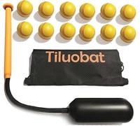 Tiluobat The Yellow Baseball Rope Swing Training bat Comes with 12 Training Balls and 1