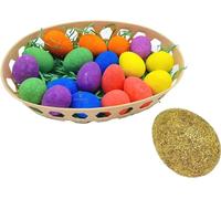 Tilz Easter Egg Hunt Kit - 16 x Assorted Colours Easter Eggs Golden Egg Hunt Set For Easter Basket Easter Gifts For Kids And Kids Easter Activities - Easter Treasure Hunt Game Egg Hunt Basket