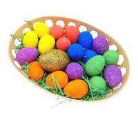 Tilz Easter Egg Hunt Kit - 21 x Assorted Colours Easter Eggs Golden Egg Hunt Set For Easter Basket Easter Gifts For Kids And Kids Easter Activities - Easter Treasure Hunt Game Egg Hunt Basket