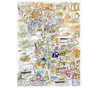 Tim Bulmer's Comical Lancashire Map Art - 1000-Piece Adult Jigsaw Puzzle, Large 66cm x 50cm Size. A Delightfully Challenging Yet Amusing Experience