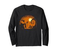 Tim Burton’s Nightmare Before Christmas Halloween Silhouette Long Sleeve T-Shirt