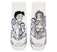 Tim Burton's Corpse Bride "Dearly Beloved" Stemless Fluted Glassware | Set of 2