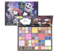 Tim Burtons's The Nightmare Before Christmas- 55 Well Eye Shadow Palette with Mirror for Girls Teens 13+, Includes 3 Highlighter and 2 Blush, Shimmery and Matte Colors by Townley Girl