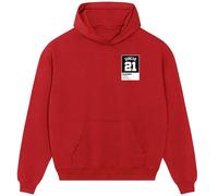 Tim Duncan 21 Black Jersey Frame Men's Hoodie - Red / M