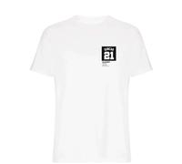 Tim Duncan 21 Black Jersey Frame Men's T-Shirt - White / 3XL