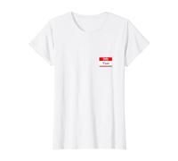 Tim, Hello My Name is Name Tag, Badge Value Graphic T-Shirt, Women, White, XS