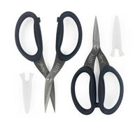 Tim Holtz - 7" (17.8cm) Left-Handed Titanium Snips - Pack of 2 | Micro-Serrated Blades with Non-Stick Coating & Kushgrip Handles | Designed for Left-Handed Crafters