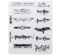 Tim Holtz 7 x 8.5-inch Cling Rubber Stamp Set Postcards