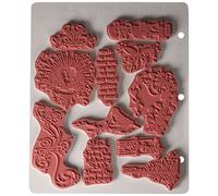 Tim Holtz 7 x 8.5-inch Cling Rubber Stamp Set Urban Chic,Red