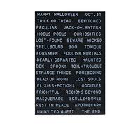 Tim Holtz - Advantus Idea-Ology Sentiments Label Stickers 70/Pkg-Halloween Art Craft, Black and Qhite